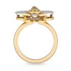 Yellow Sapphire Flower Ring