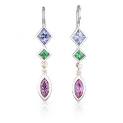 Tricolour Drop Earrings