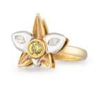 Yellow Sapphire Flower Ring