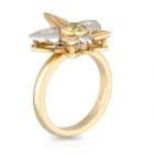 Yellow Sapphire Flower Ring