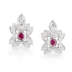 Ruby Diamond Studs