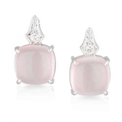 Pink Quartz Studs