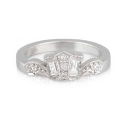 Tiara Wedder White Gold Baguette