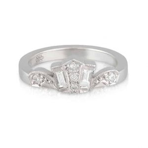 Tiara Wedder White Gold Baguette