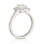 Square Radiant Halo Ring