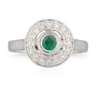 Round Emerald Round Bezel Ring