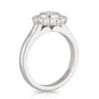 Round Bezel Diamond Daisy Ring