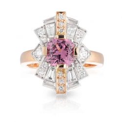 Pink Spinel Sunrise Ring