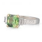 Parti Sapphire Asscher Ring