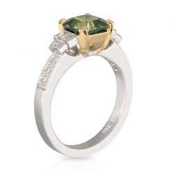 Parti Sapphire Asscher Ring