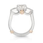 Cushion Tear Drop Shoulder Ring