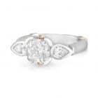 Cushion Tear Drop Shoulder Ring