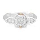 Cushion Tear Drop Shoulder Ring