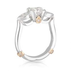 Cushion Tear Drop Shoulder Ring