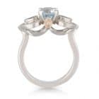 Aquamarine Blue Heart Ring