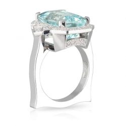 Aquamarine Art Deco Ring