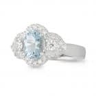 Aquamarine Diamond Ring