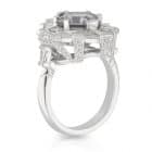 Grey Spinel Diamond Ring