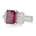 Rubellite Tourmaline Diamond Ring