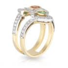 Tammy Orange Sapphire Tsavorite Garnet Ring