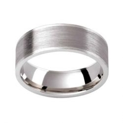 Gents White Gold Wedding Band