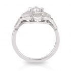 Princess Diamond with Art Deco Diamond Halo