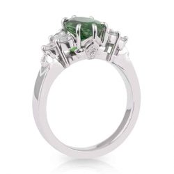 Oval Tsavorite Garnet Diamond Dress Ring