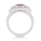 Red Spinel Diamond Engagement Ring