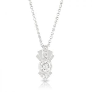 Platinum Art Deco Diamond Pendant