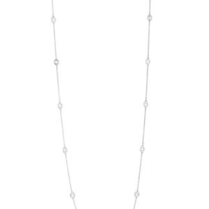 18ct White Gold Diamonds by the Yard Chain 50cm