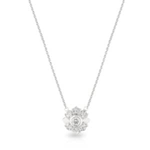 Hazel 9ct White Gold Art Deco Diamond Pendant