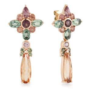 'Willowbrook' Transitional Earrings with Sapphires and Removable Imperial Topaz Drops