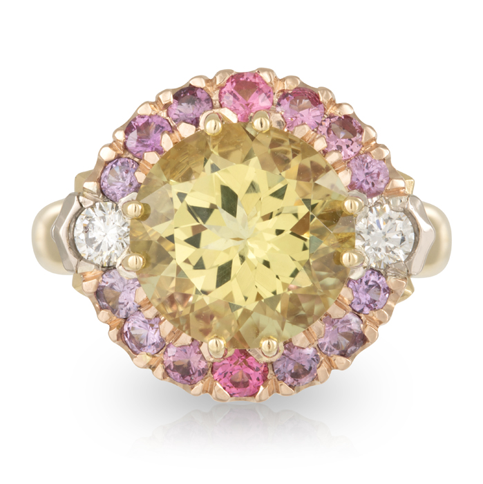 Lemons and Peonies Ring_Front