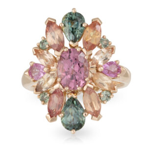 Willowbrook Ring - 18ct Rose Gold Sapphire Spinel and Diamond